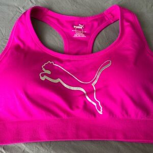 Puma Hot Pink Sports Bra Size Large Barely Worn